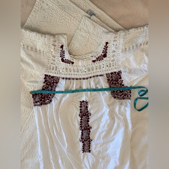 Vintage Mexican Cotton Lace & Embroidered Midi Dress - Picture 5 of 5